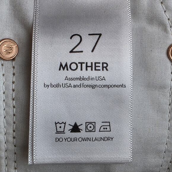 MOTHER THE INSIDER ANKLE PLUM PINK PLAID JEANS SIZE 27 $228 - Picture 8 of 11